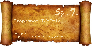 Szappanos Tíria névjegykártya